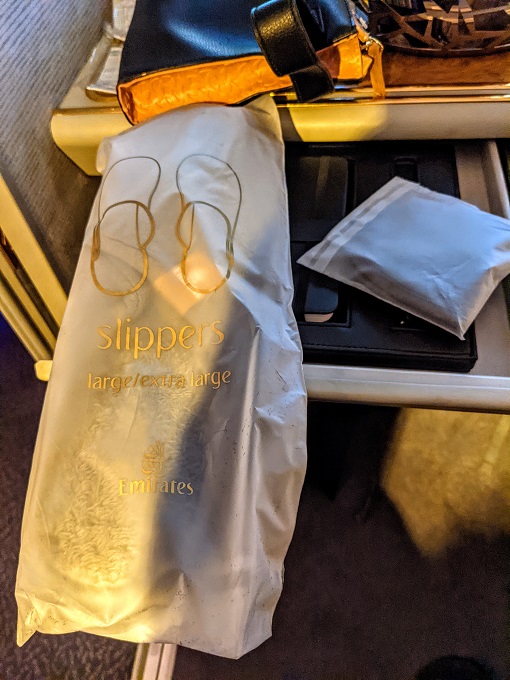 Emirates First Class - Slippers & eye mask