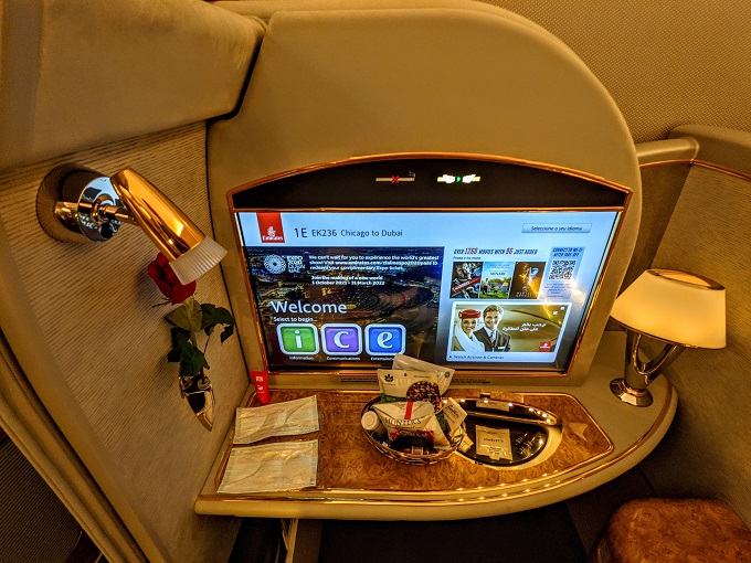 Emirates First Class - center seat 3