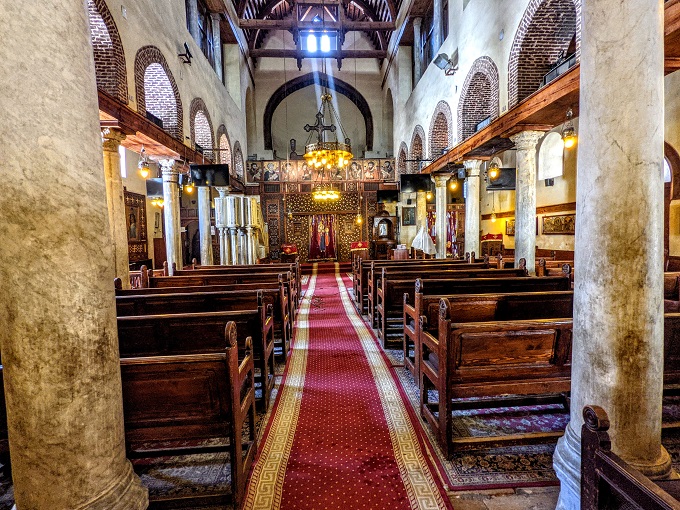 Inside Saint Barbara Church in Old Cairo