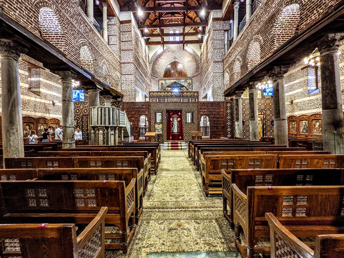 Inside St Sergius and St Bacchus Church in Old Cairo