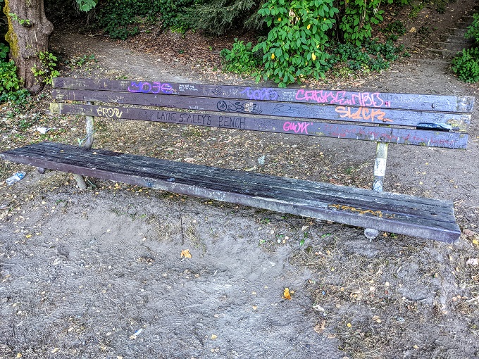 Layne Staley bench in Viretta Park, Seattle