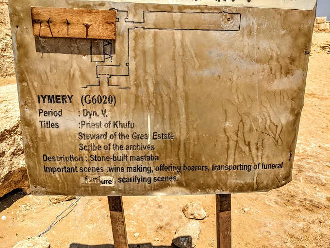 Layout of the Tomb of Iymery