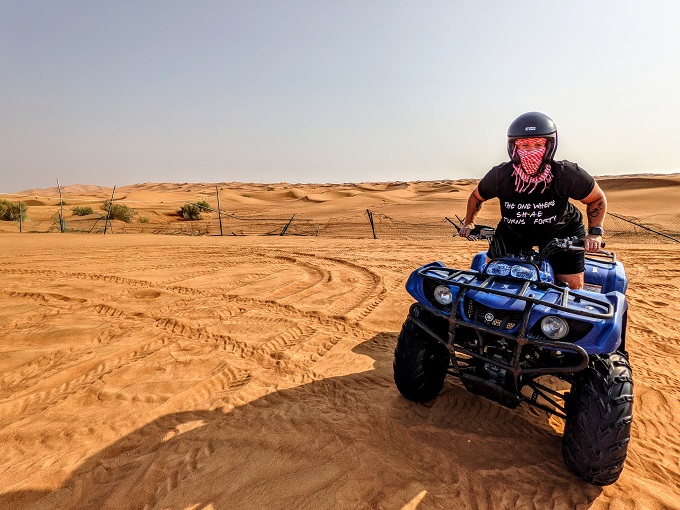 OceanAir Travels Desert Safari - Shae on an ATV