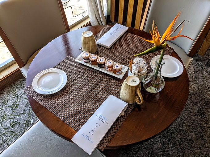 Ramses Hilton Cairo, Egypt - Ramses Lounge table set up for breakfast