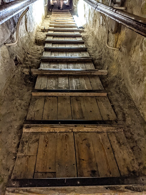 Stairs up to the King's Chamber in the Great Pyramid