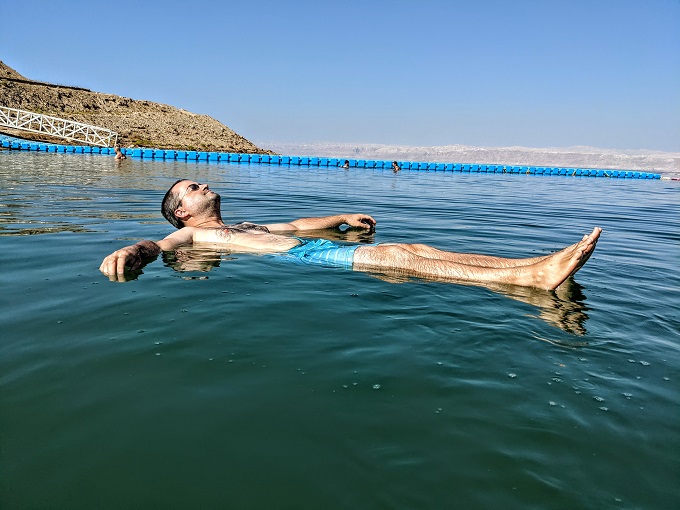 Floating in the Dead Sea with zero effort