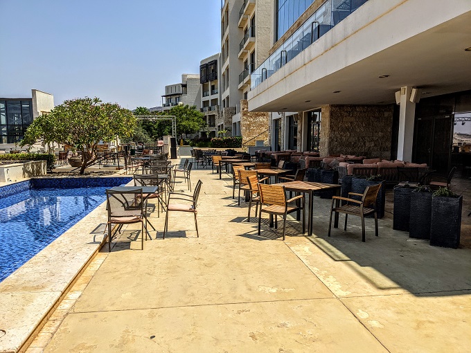 Hilton Dead Sea Resort & Spa, Jordan - Seating outside 1312 restaurant