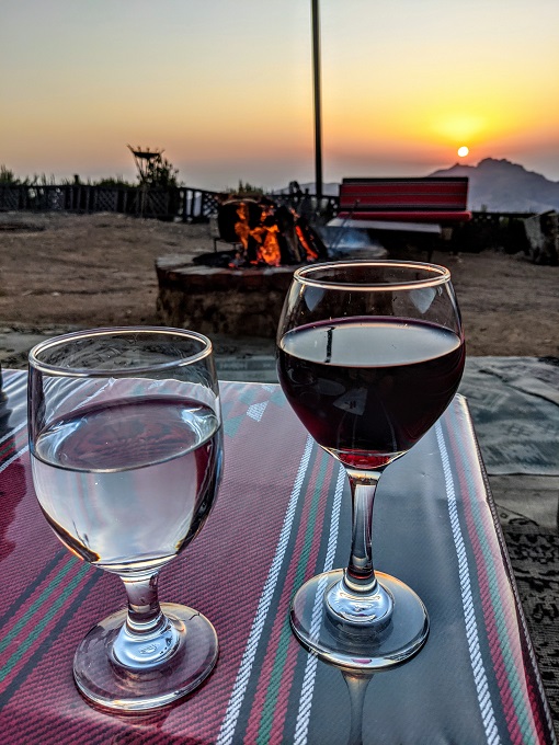Petra Marriott, Jordan - Drinks with dinner