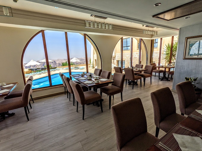 Petra Marriott, Jordan - Dushara Restaurant seating
