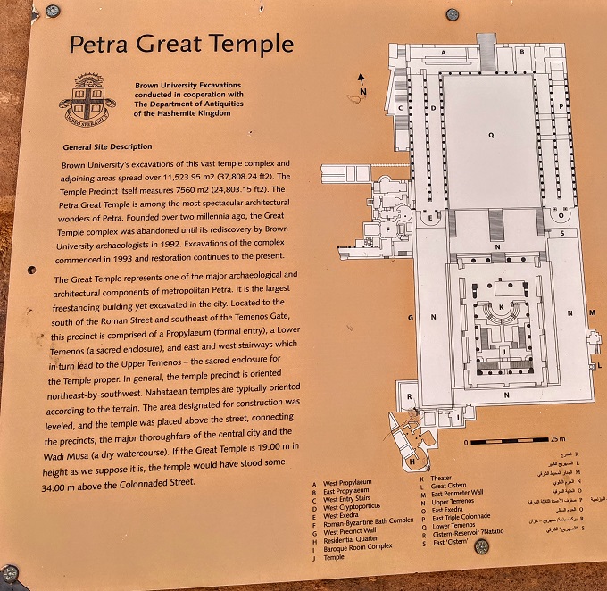 Petra - The Great Temple layout