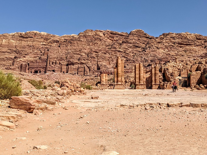 Petra - View of the Royal Tombs on the way back