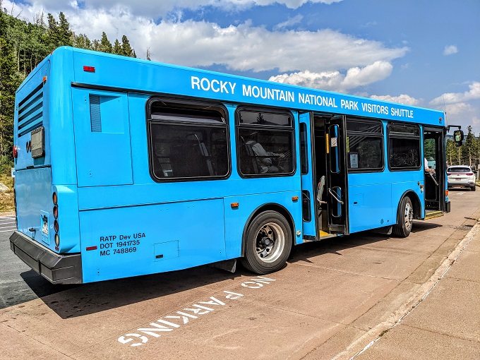 Rocky Mountain National Park visitors shuttle