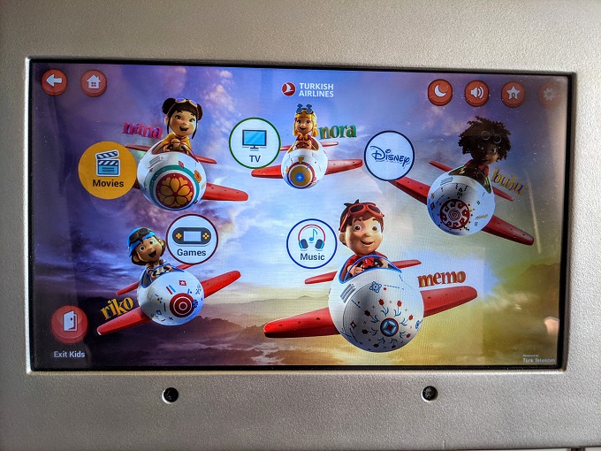Turkish Airlines Business Class IST-ORD - In flight entertainment - Kids entertainment