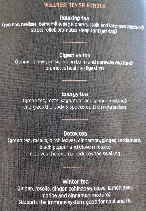 Turkish Airlines Business Class IST-ORD - Menu 4