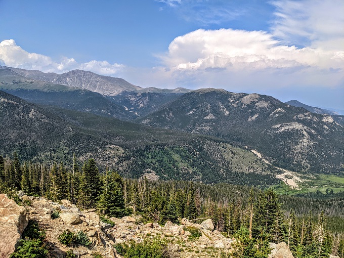 View from Rainbow Curve Overlook in Rocky Mountain National Park