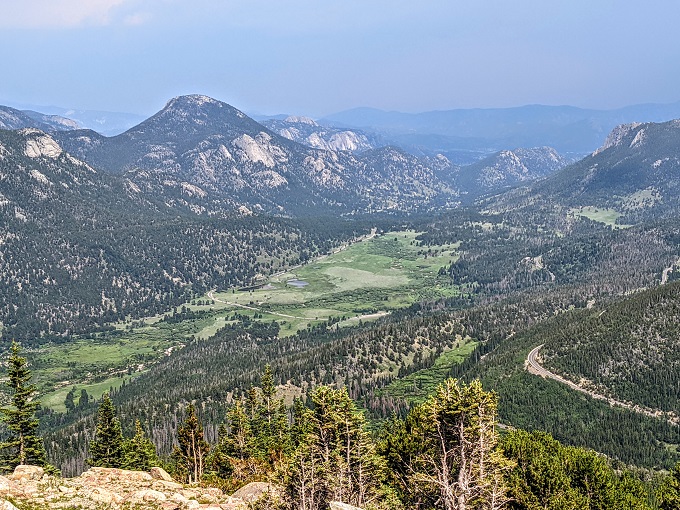 View from overlook at Rocky Mountain National Park