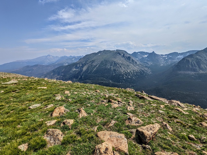 View of tundra area at Forest Canyon Overlook in Rocky Mountain National Park