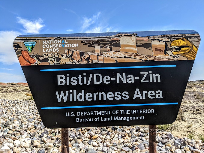 Bisti De-Na-Zin Wilderness Area entrance