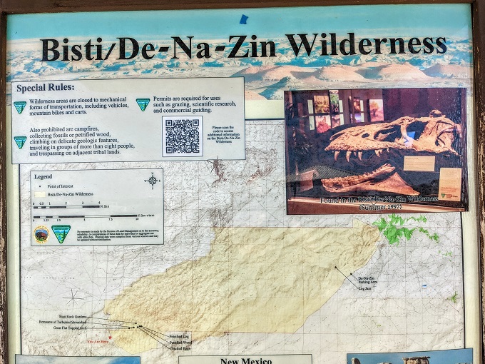 Bisti De-Na-Zin Wilderness map