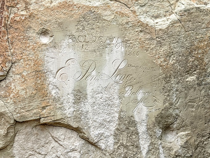 El Morro National Monument - Inscription by E Penn Long