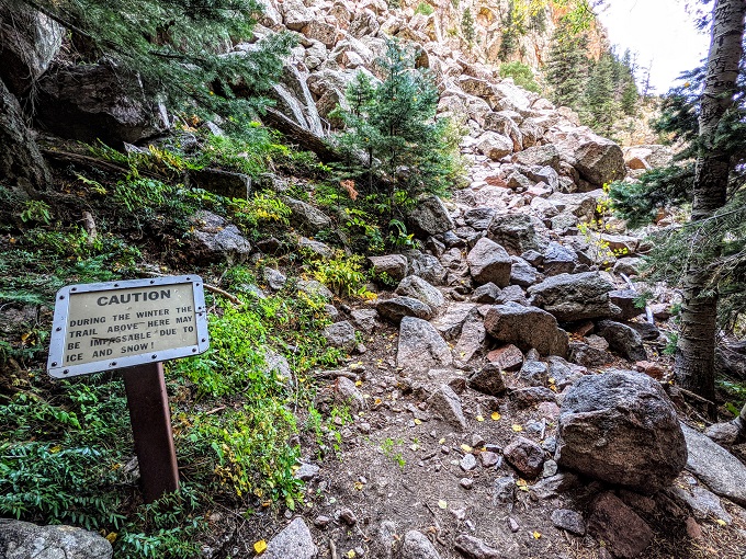 La Luz trail warning sign