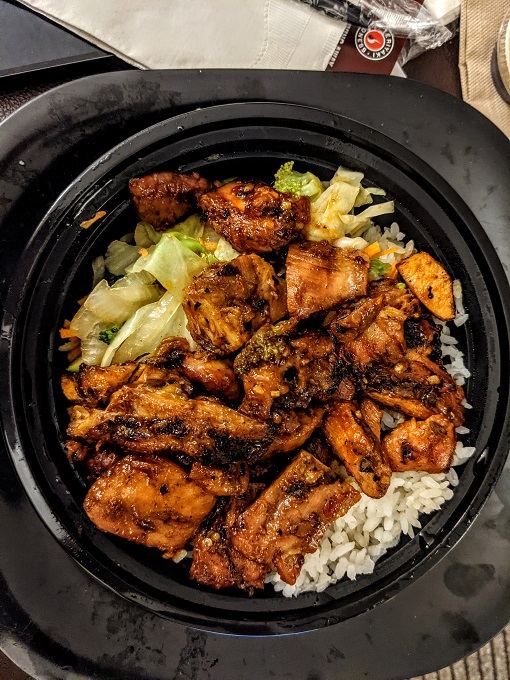 Spicy chicken bowl from Teriyaki Madness in Denver, CO