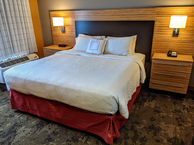 The king bed in our studio suite