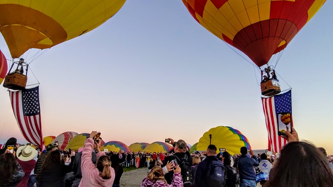 Balloons for the National Anthem - 2021 Albuquerque International Balloon Fiesta