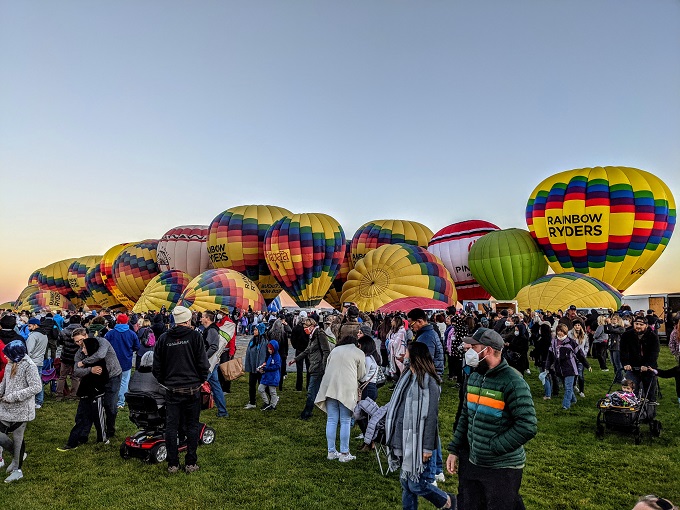 Rainbow Ryders getting ready to go - 2021 Albuquerque International Balloon Fiesta