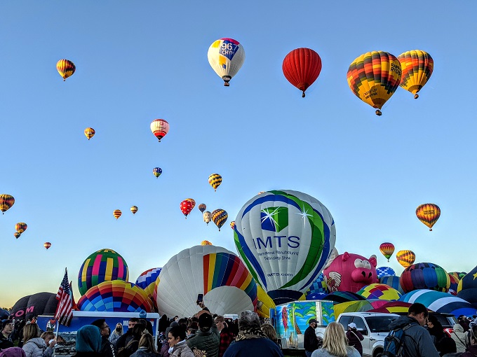 Start of the Mass Ascension at the 2021 Albuquerque International Balloon Fiesta