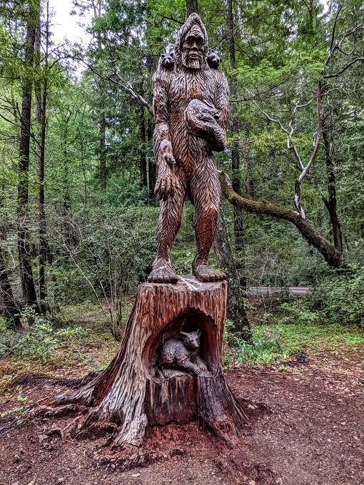 Sasquatch wood carving