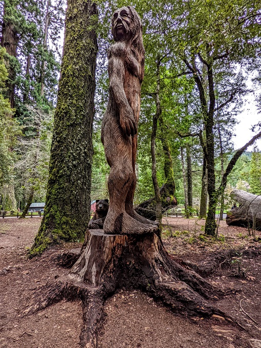Sasquatch wood carving