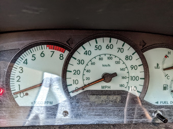 Odometer reading December 2021
