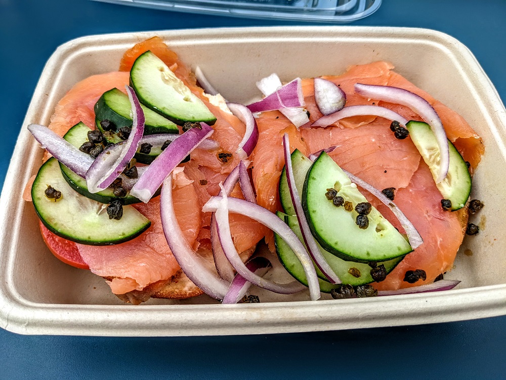 Bagel with lox from Spill The Beans