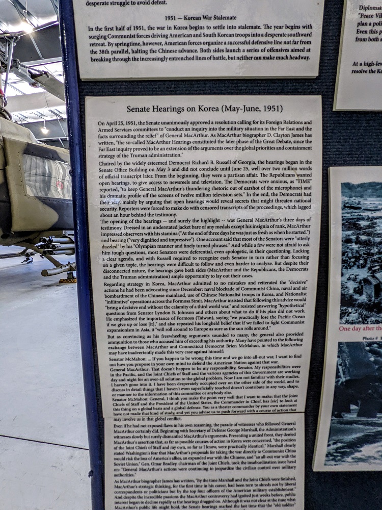 A small section of the text about the Korean War
