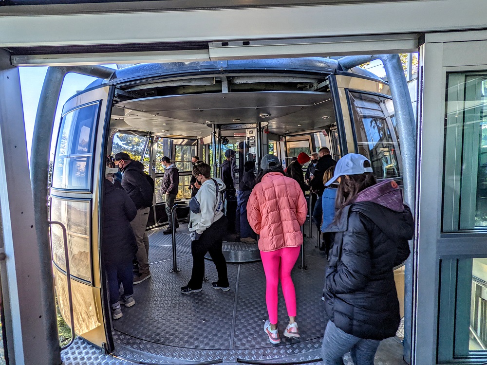 Boarding the Palm Springs Aerial Tramway