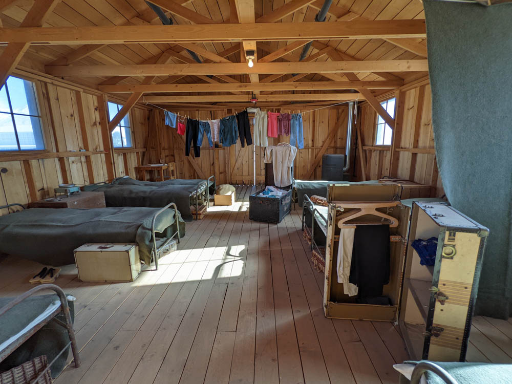 Recreation of barracks at Manzanar National Historic Site