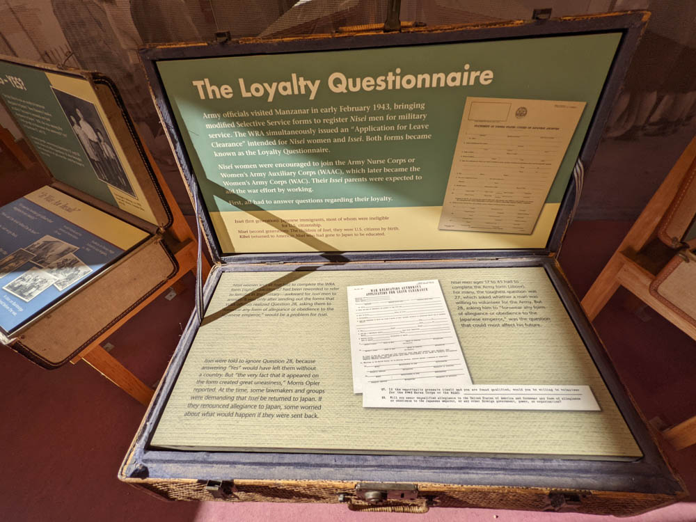Loyalty Questionnaire at Manzanar National Historic Site