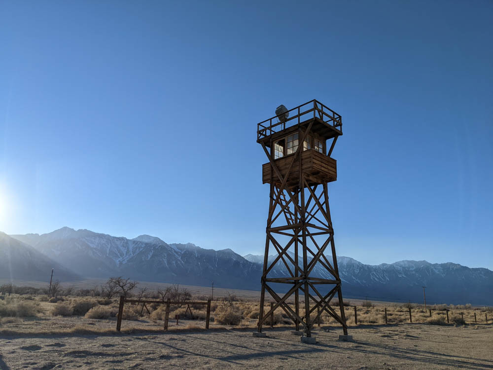 Guard tower at Manzanar National Historic Site