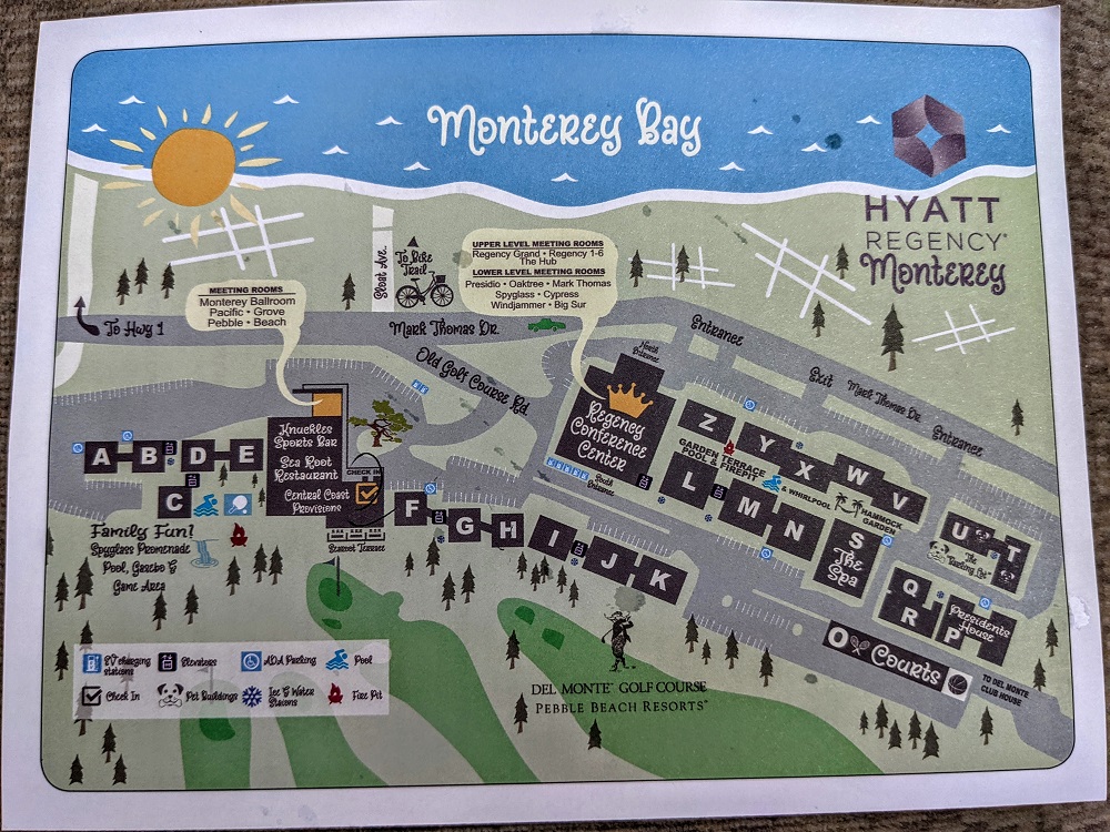 Map of the Hyatt Regency Monterey