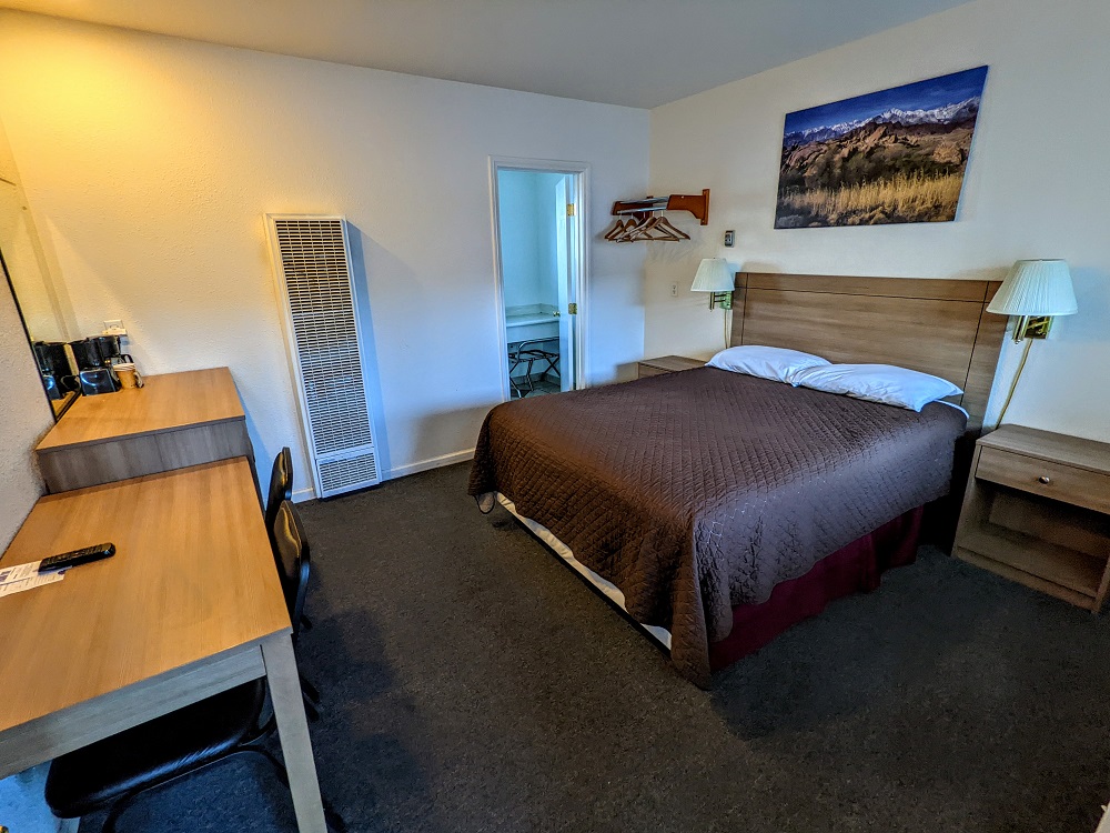 Our room at the Bristlecone Motel in Big Pine, CA