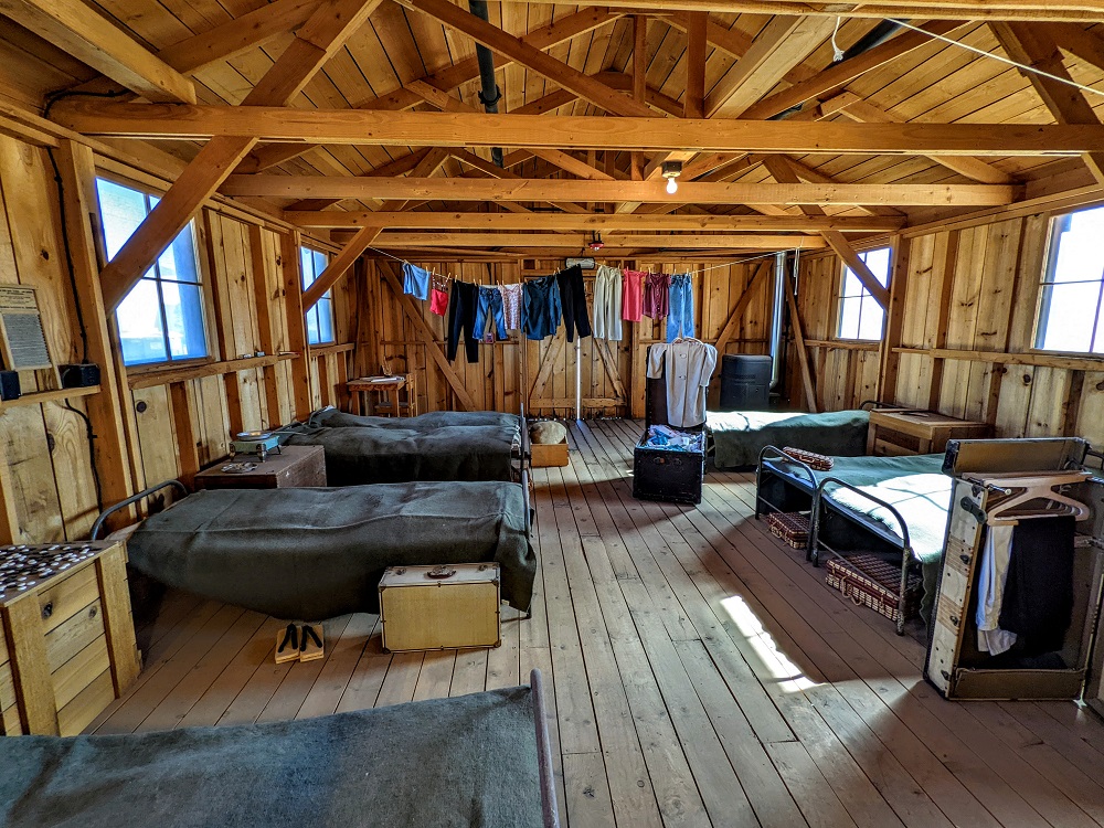 Reconstructed barrack at Manzanar National Historic Site
