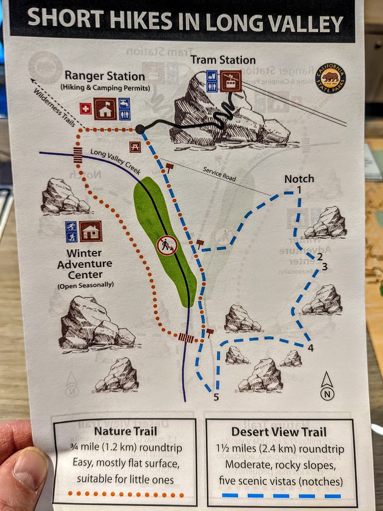 Short hiking trails from the Palm Springs Aerial Tramway