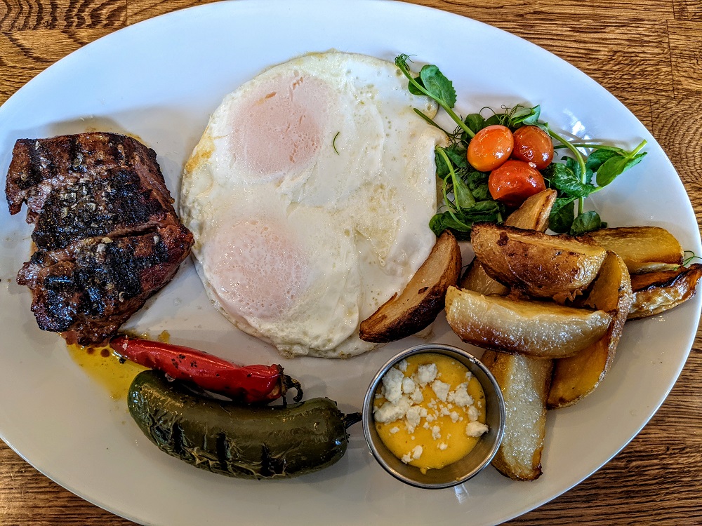 Steak & eggs breakfast at the Hyatt Regency Monterey