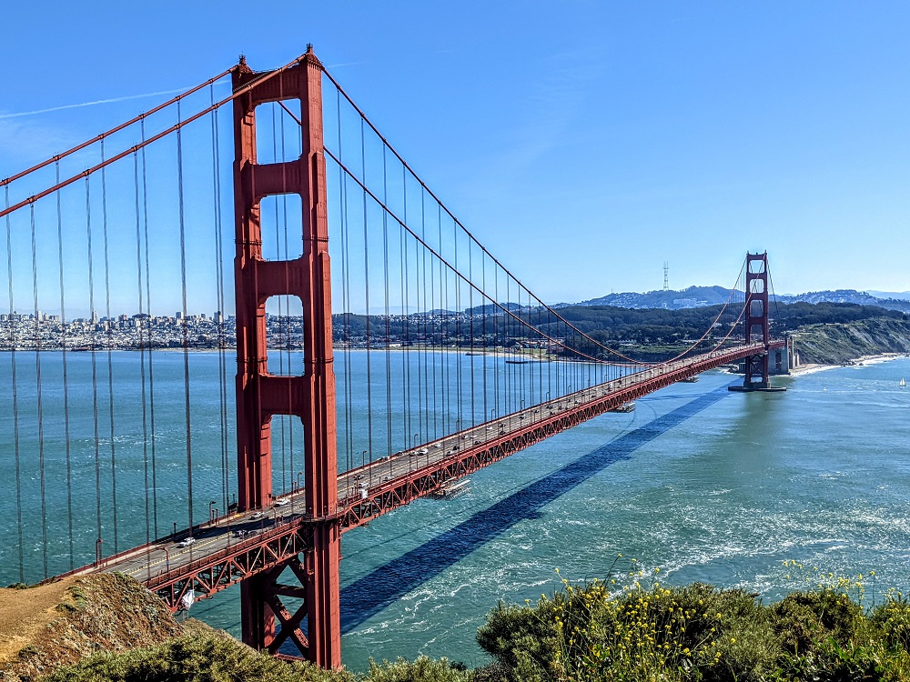 View of Golden Gate Bridge from Battery Spencer
