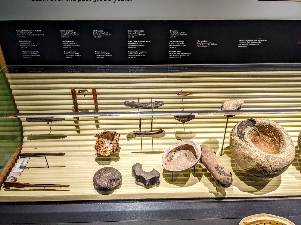 Archaeological finds at La Brea Tar Pits Museum