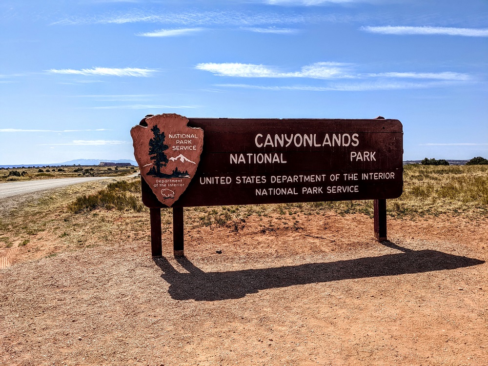 Canyonlands National Park entrance sign