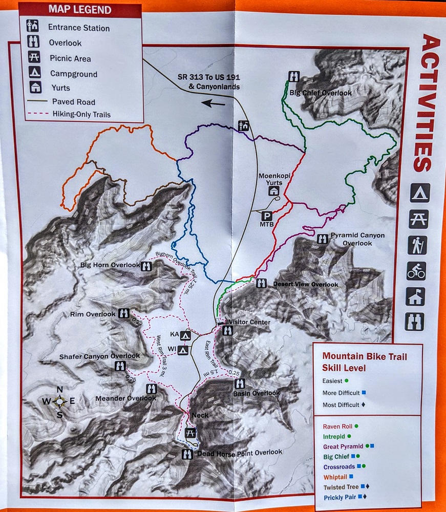 Dead Horse Point State Park trail map