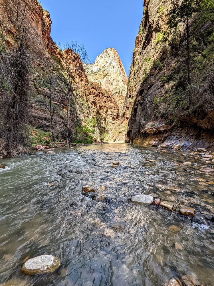 Start of The Narrows hike in Zion National Park