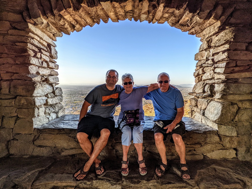 The three of us at Dobbin's Lookout in Phoenix, AZ